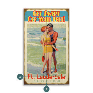 Swept Off Your Feet - Wood & Metal Wall Art Wood & Metal Wall Art Meissenburg Designs Wood 8" x 14"