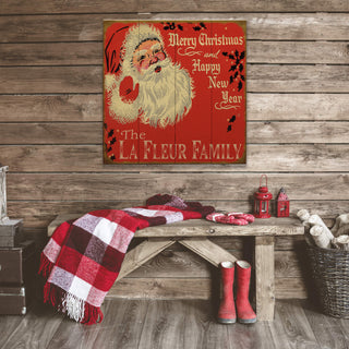 Matchbook Style Santa - Wood & Metal Wall Art Wood & Metal Wall Art Meissenburg Designs