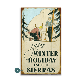 Gear Up for Your Winter Holiday - Wood & Metal Wall Art Wood & Metal Wall Art Meissenburg Designs Wood 8" x 14"