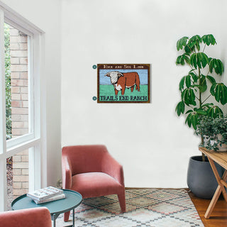 Steer Ranch - Wood & Metal Wall Art Wood & Metal Wall Art Meissenburg Designs