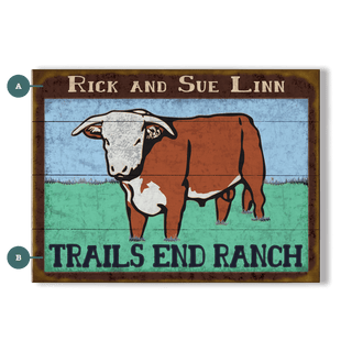 Steer Ranch - Wood & Metal Wall Art Wood & Metal Wall Art Meissenburg Designs Wood 9" x 12"