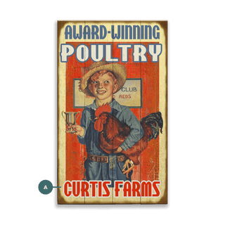 Award-Winning Poultry - Wood & Metal Wall Art Wood & Metal Wall Art Meissenburg Designs Wood 8" x 14"