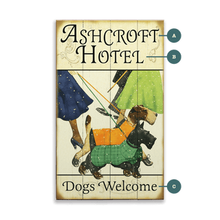 Terriers in Coats - Wood & Metal Wall Art Wood & Metal Wall Art Meissenburg Designs Wood 8" x 14"