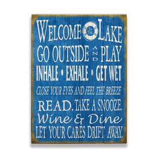 Welcome to the Lake: Generic - Wood & Metal Wall Art Wood & Metal Wall Art Meissenburg Designs Wood 9" x 12"