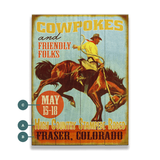 Cowpokes and Friendly Folks - Wood & Metal Wall Art Wood & Metal Wall Art Meissenburg Designs Wood 9" x 12"