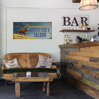 Golden Ride Outfitter's Saloon - Wood & Metal Wall Art Wood & Metal Wall Art Meissenburg Designs