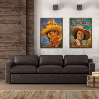Meet Cowboys - Wood & Metal Wall Art Wood & Metal Wall Art Meissenburg Designs