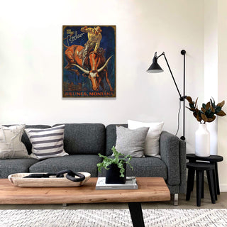 Rodeo Bull Rider - Wood & Metal Wall Art Wood & Metal Wall Art Meissenburg Designs