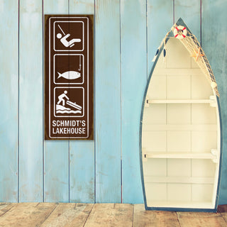 Recreational Activity Sign - Wood & Metal Wall Art Wood & Metal Wall Art Meissenburg Designs