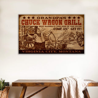 Chuck Wagon Grill - Wood & Metal Wall Art Wood & Metal Wall Art Meissenburg Designs