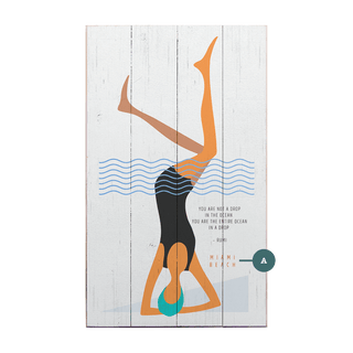 Drop in the Ocean - Wood & Metal Wall Art Wood & Metal Wall Art Meissenburg Designs Wood 8" x 14"