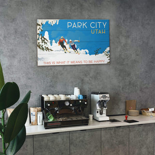 Chasing Happiness on the Mountain: Personalized - Wood & Metal Wall Art Wood & Metal Wall Art Meissenburg Designs