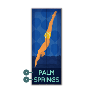 Diving Man - Wood & Metal Wall Art Wood & Metal Wall Art Meissenburg Designs Wood 7" x 16"
