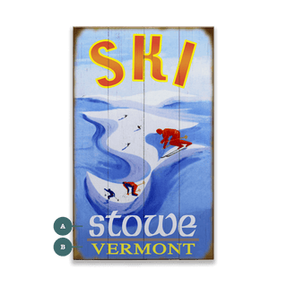 Ski Bowl - Wood & Metal Wall Art Wood & Metal Wall Art Meissenburg Designs Wood 8" x 14"