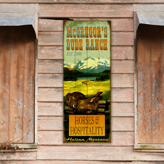 Horses & Hospitality Dude Ranch - Wood & Metal Wall Art Wood & Metal Wall Art Meissenburg Designs