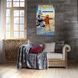 Winter Wonderland Ski Girl - Wood & Metal Wall Art Wood & Metal Wall Art Meissenburg Designs