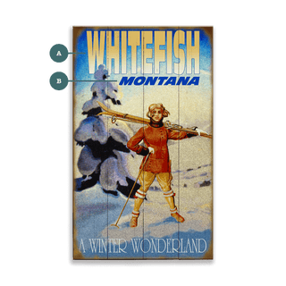 Winter Wonderland Ski Girl - Wood & Metal Wall Art Wood & Metal Wall Art Meissenburg Designs Wood 14" x 8"