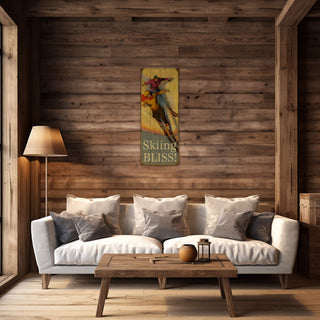 Skiing Bliss: Generic - Wood & Metal Wall Art Wood & Metal Wall Art Curtis Publishing