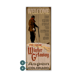 Winter Getaway - Wood & Metal Wall Art Wood & Metal Wall Art Meissenburg Designs Wood 7" x 16"