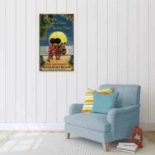 Stars and Hawaiian Moon - Wood & Metal Wall Art Wood & Metal Wall Art Meissenburg Designs