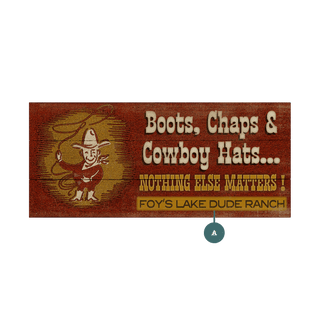 Boots, Chaps & Cowboy Hats - Wood & Metal Wall Art Wood & Metal Wall Art Meissenburg Designs Wood 16" x 7"