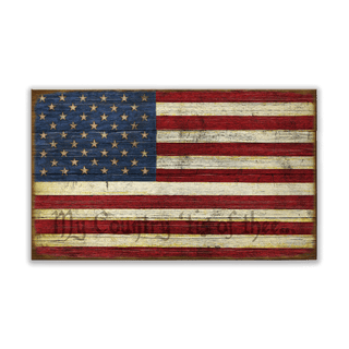 USA Flag: Personalized - Wood & Metal Wall Art Meissenburg Designs
