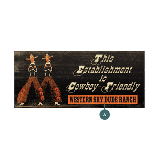 Cowboy Friendly - Wood & Metal Wall Art Wood & Metal Wall Art Meissenburg Designs Wood 16" x 7"