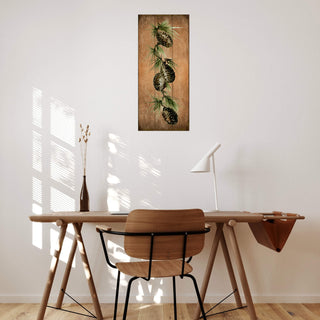 Cascade of Green: Cone 6 - Wood & Metal Wall Art Wood & Metal Wall Art Marilynn Dwyer Mason