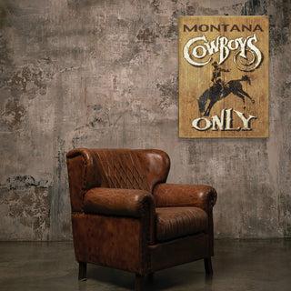 Cowboys Only - Wood & Metal Wall Art Wood & Metal Wall Art Marty Mummert Studio