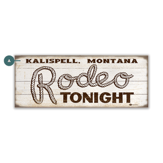 Rodeo Tonight - Wood & Metal Wall Art Wood & Metal Wall Art Marty Mummert Studio Wood 16" x 7"