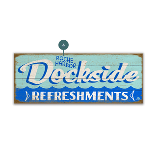 Dockside Refreshments - Wood & Metal Wall Art Wood & Metal Wall Art Marty Mummert Studio Wood 16" x 7"