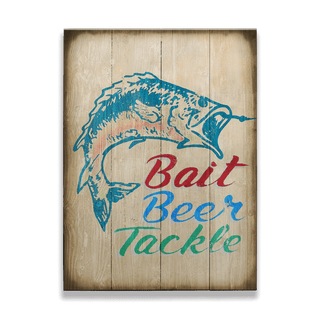 Bait, Beer, and Tackle: Generic - Wood & Metal Wall Art Wood & Metal Wall Art Marty Mummert Studio Wood 9" x 12"