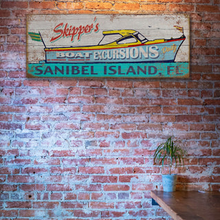 Skipper's Boat Excursions - Wood & Metal Wall Art Wood & Metal Wall Art Marty Mummert Studio