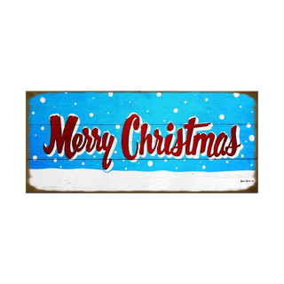 Merry Snowy Christmas: Generic - Wood & Metal Wall Art Wood & Metal Wall Art Marty Mummert Studio Wood 24" x 10.5"