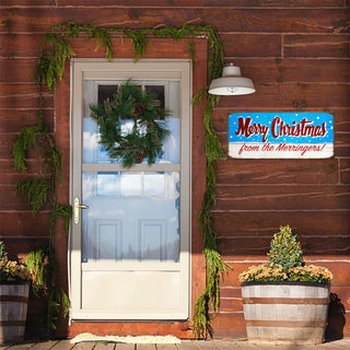 Merry Snowy Christmas: Personalized - Wood & Metal Wall Art Wood & Metal Wall Art Marty Mummert Studio