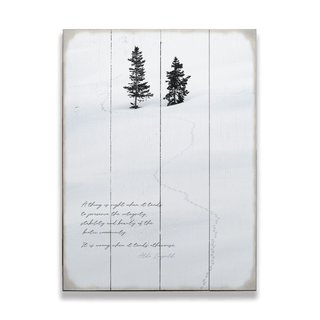 Two Pines' Whispers - Wood & Metal Wall Art Wood & Metal Wall Art Michael Underwood Wood 9" x 12"