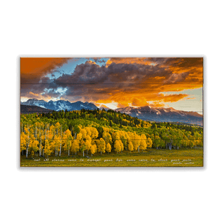 Autumn Sunset - Wood & Metal Wall Art Wood & Metal Wall Art Michael Underwood Wood 14" x 8"