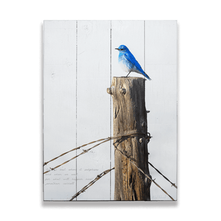 Mountain Bluebird - Wood & Metal Wall Art Wood & Metal Wall Art Michael Underwood Wood 9" x 12"