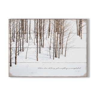 Edge of the Winter Woods - Wood & Metal Wall Art Wood & Metal Wall Art Michael Underwood Wood 12" x 9"