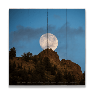 Full Moon Rises - Wood & Metal Wall Art Wood & Metal Wall Art Michael Underwood Wood 10.5" x 10.5"