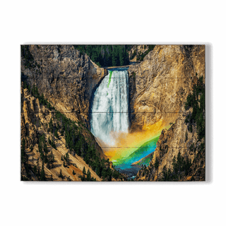 Grand Canyon of the Yellowstone - Wood & Metal Wall Art Wood & Metal Wall Art Michael Underwood Wood 12" x 9"