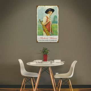 Modern Women Love the Links - Wood & Metal Wall Art Wood & Metal Wall Art Old Sport Gallery