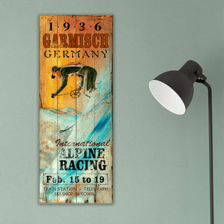 International Alpine Racing - Wood and Metal Wall Art Wood & Metal Wall Art Out West Design