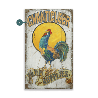 Chanticleer Farm Supplies - Wood & Metal Wall Art Wood & Metal Wall Art Out West Design Wood 8" x 14"