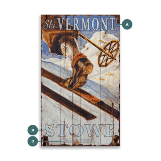 Vintage Mountain Ascent - Wood & Metal Wall Art Wood & Metal Wall Art Out West Design