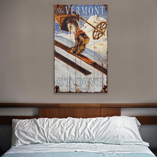 Vintage Mountain Ascent - Wood & Metal Wall Art Wood & Metal Wall Art Out West Design