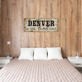 Denver Established & Elevation - Wood & Metal Wall Art Wood & Metal Wall Art Out West Design