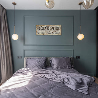 Colorado Springs Established & Elevation - Wood & Metal Wall Art Wood & Metal Wall Art Out West Design