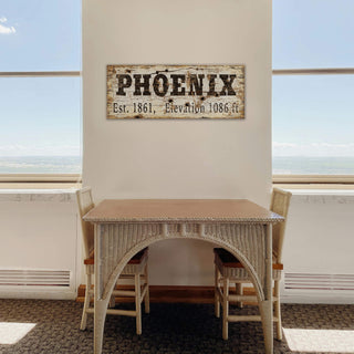 Phoenix Established & Elevation - Wood & Metal Wall Art Wood & Metal Wall Art Out West Design