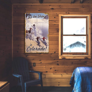 Hit the Slopes - Wood & Metal Wall Art Wood & Metal Wall Art Out West Design